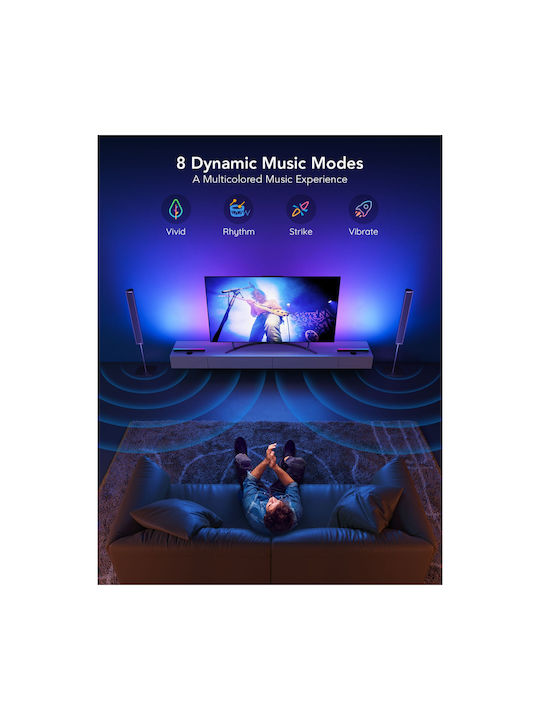 Govee Smart Διακοσμητικό Φωτιστικό TV Light LED RGBIC Μπάρα 2τμχ 38x24x8εκ.