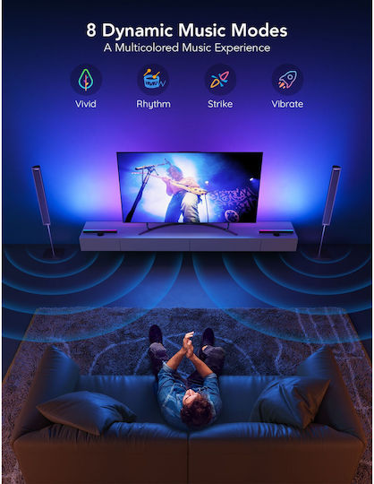Govee TV Light Bluetooth/WiFi Lustră Decorativă Baruri Negru 2buc