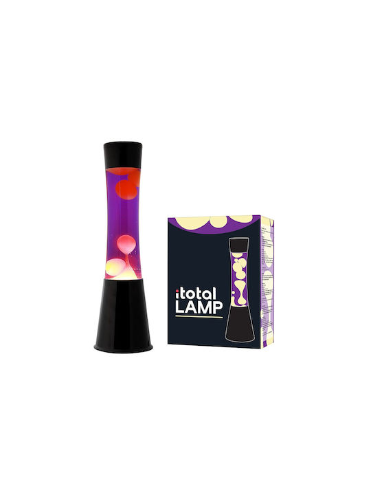 I-Total Dekorative Lampe Lavalampe Schwarz