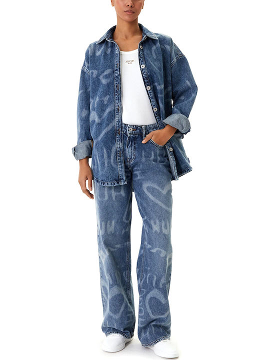 Μακρυμάνικο Γυναικείο Πουκάμισο Medium Aged Denim