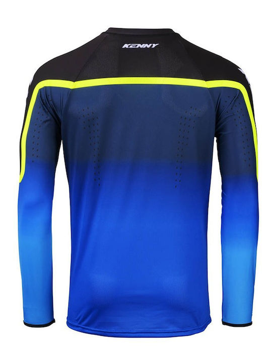 Kenny MX Titanium Tricou Pentru Bărbați Motocross Mânecă Lungă Gradient Albastru