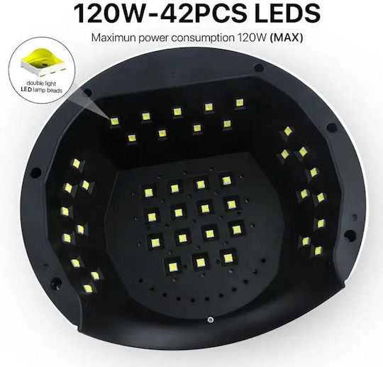 F11 Φουρνάκι Νυχιών UV 120W Πετρόλ