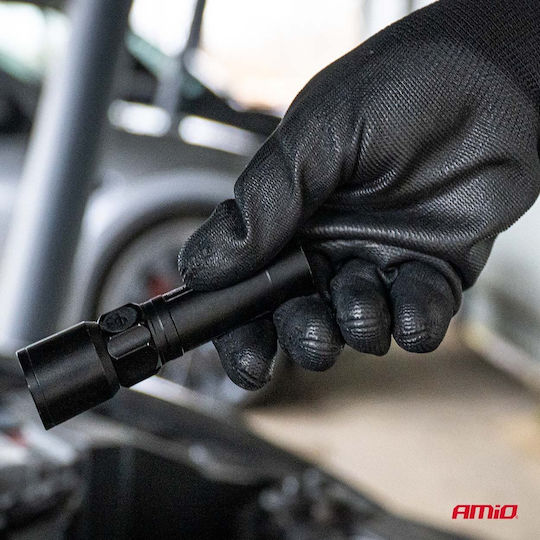 AMiO Electrician Work Gloves Black Polyurethane/Leather