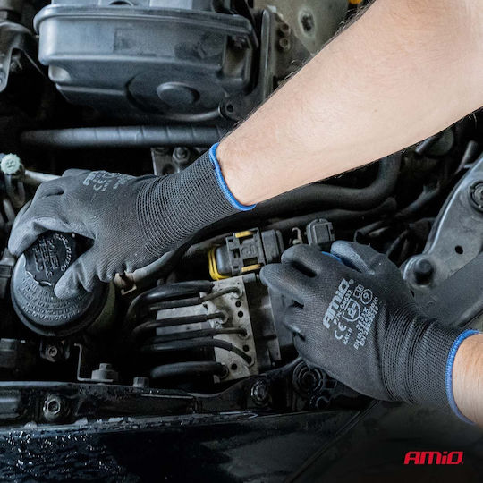 AMiO Electrician Work Gloves Black Polyurethane