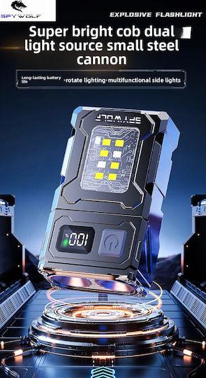 Spywolf Rechargeable LED Head Flashlight IP45 with Maximum Brightness 3600lm 4pcs
