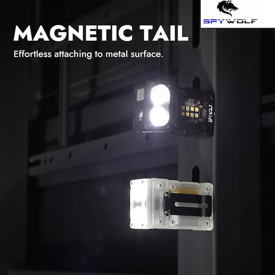 Spywolf Rechargeable LED Head Flashlight IP45 with Maximum Brightness 3600lm 4pcs