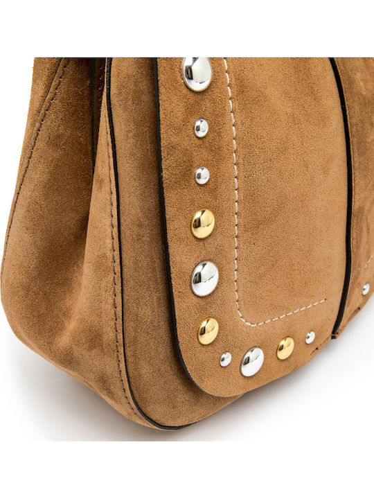 Helena Round Fabric Women's Shoulder Bag Tabac Brown