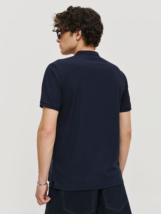 Short Sleeve Navy Blue Men’s Blouse
