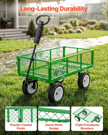 Metallic Garden Cart with Maximum Load Capacity 408kg