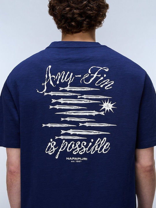 T-shirt Navy Μπλε