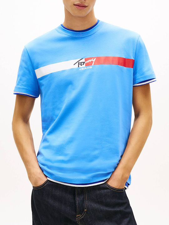 Tommy Hilfiger Tjm Тениска Светлосин