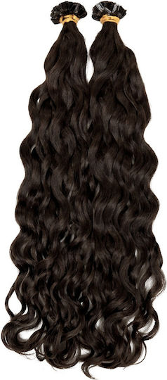 Hair Duty Extensie Keratin Cu Păr Uman Remy În Culoare Castaniu Închis 60cm 10 Bucăți