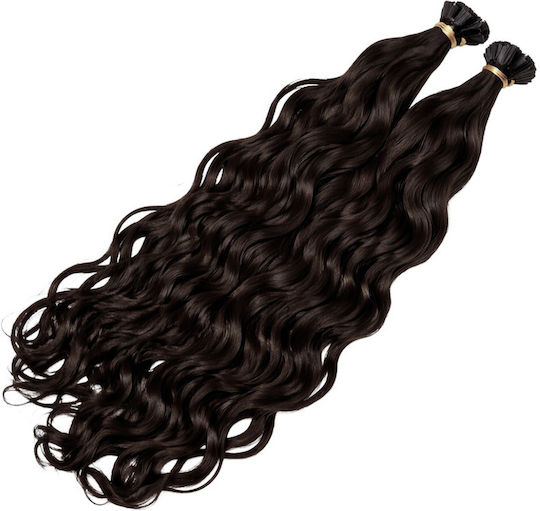 Hair Duty Extensie Keratin Cu Păr Uman Remy În Culoare Castaniu Închis 60cm 10 Bucăți