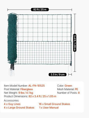 Vevor Wire Fencing Concertina Set Green 25m
