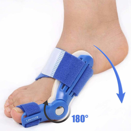 Set 2 Corectoare Bunion Linovit Reduce Inflamația Ameliorează Durerea Reglabil Albastru