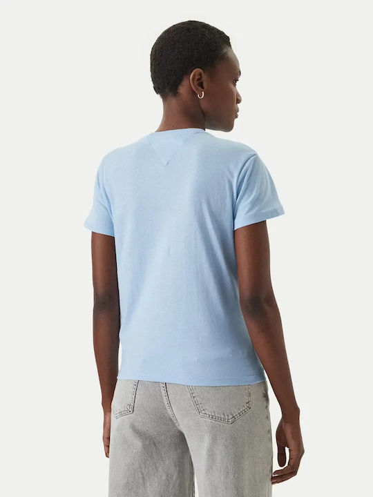 Women's Short Sleeve T-shirt Light Blue DW0DW22277 C1T