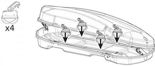 Menabo – Starla Luggage Rack Tie System Safe Luggage Rack Roof Bars – 4 Pieces 14540/mb Menabo 000145400000