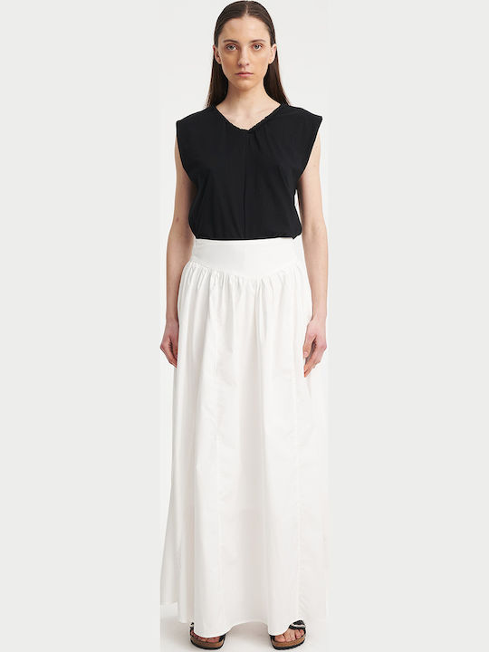 Bluza Damă Fără Mâneci cu Decolteu în V Negru