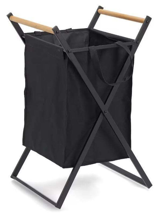 Zeller Laundry Basket Fabric Collapsible 37x40x67cm Black