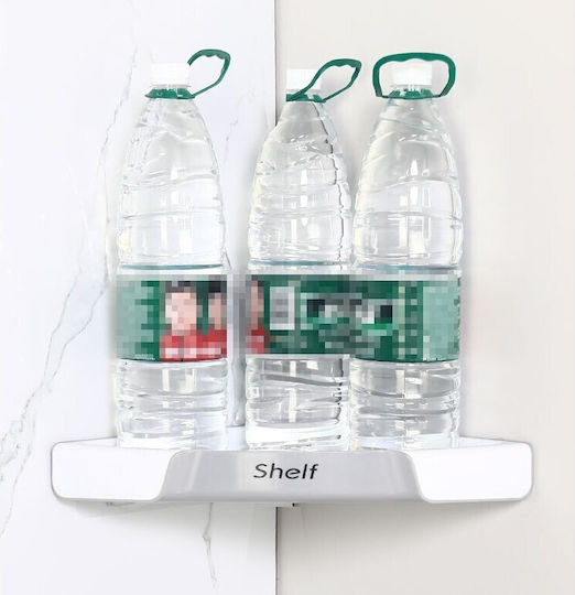 Alista Home Corner Wall Mounted Bathroom Shelf Plastic 28x39x4.5cm Gray