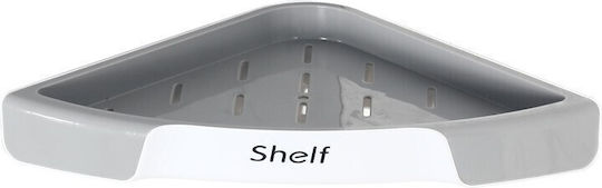 Alista Home Corner Wall Mounted Bathroom Shelf Plastic 28x39x4.5cm Gray