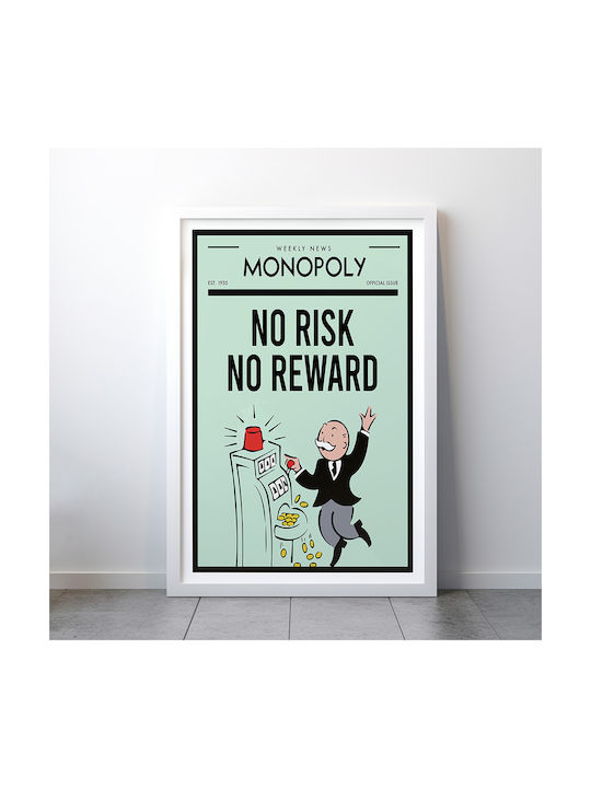 Quote Poster No Risk No Reward Monopoly Pq135 21cm X 30cm