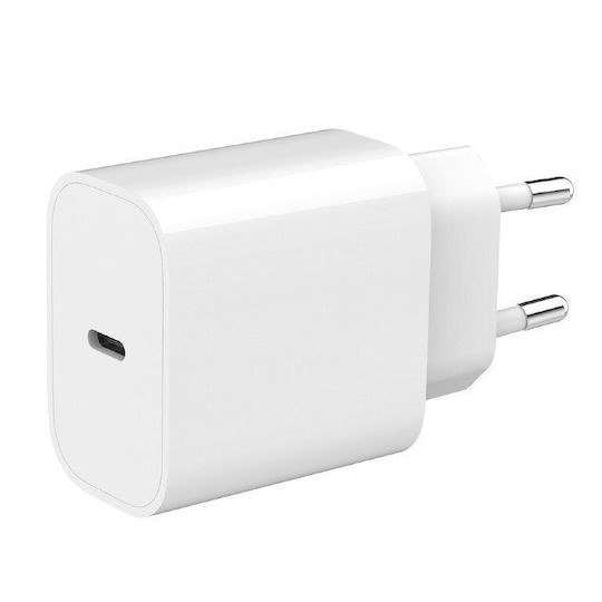 Gembird Зарядно без кабел с USB-C порт 20W Power Delivery Бял (TA-UC-PD20-01-W)