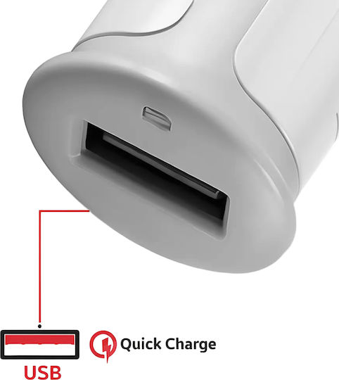 Eko 1a Cigar Lighter Charger Pack 1m Lightning Mfi Cable White