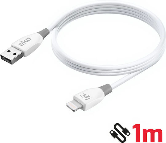 Eko 1a Cigar Lighter Charger Pack 1m Lightning Mfi Cable White