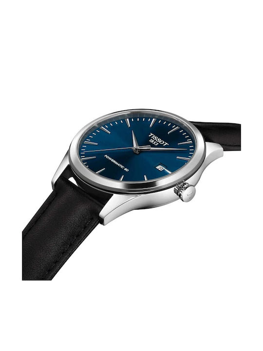 Tissot T-classic Classic Dream Powermatic 80 Men's Watch 40mm Automatic with Black Leather Strap