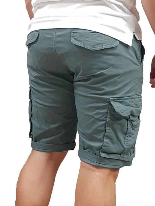 Rebase Ανδρική Βερμούδα Cargo Mist Green