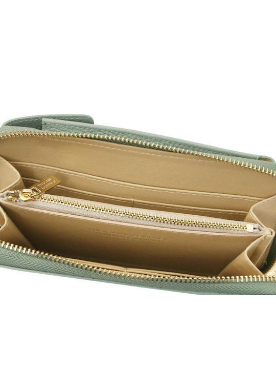 Large Leather Women's Travel Wallet Green