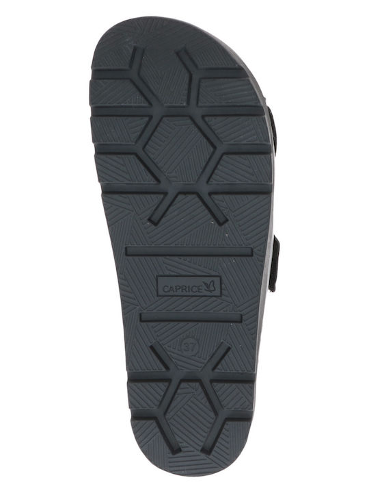 Leather Women's Flat Sandals Black