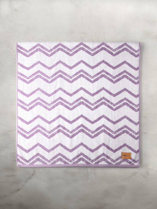 Nima Πετσέτα Προσώπου 50x90εκ. Μωβ Βάρους 480gr/m²