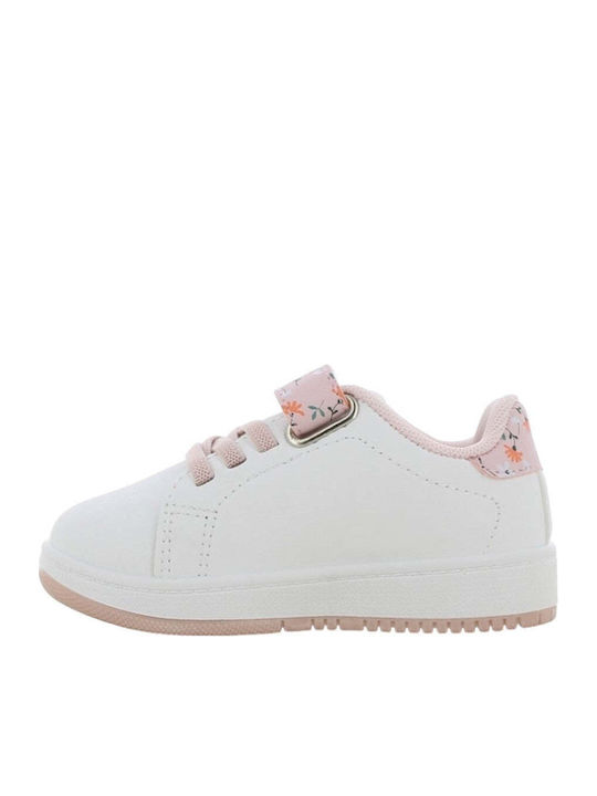 Παιδικά Sneakers Ανατομικά με Σκρατς Λευκά