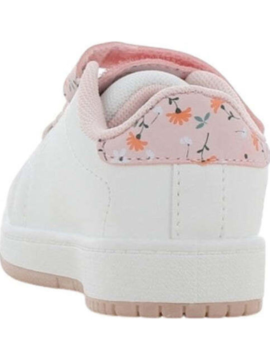 Παιδικά Sneakers Ανατομικά με Σκρατς Λευκά