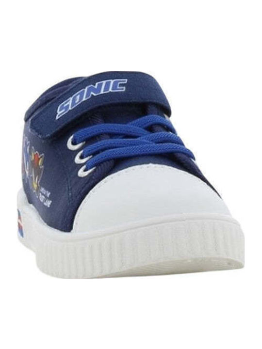 Kids Sneakers Anatomic with Hoop & Loop Closure & Lights Blue