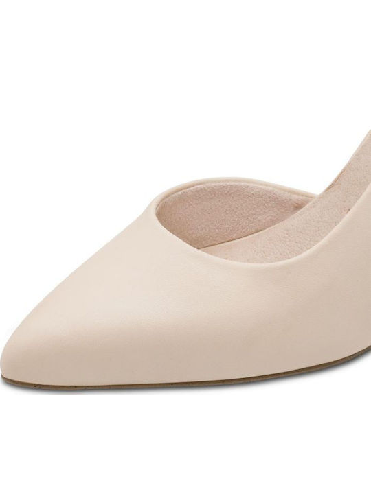 Leder Pumps Beigen