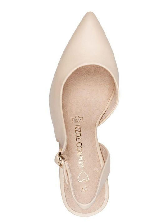 Leder Pumps Beigen