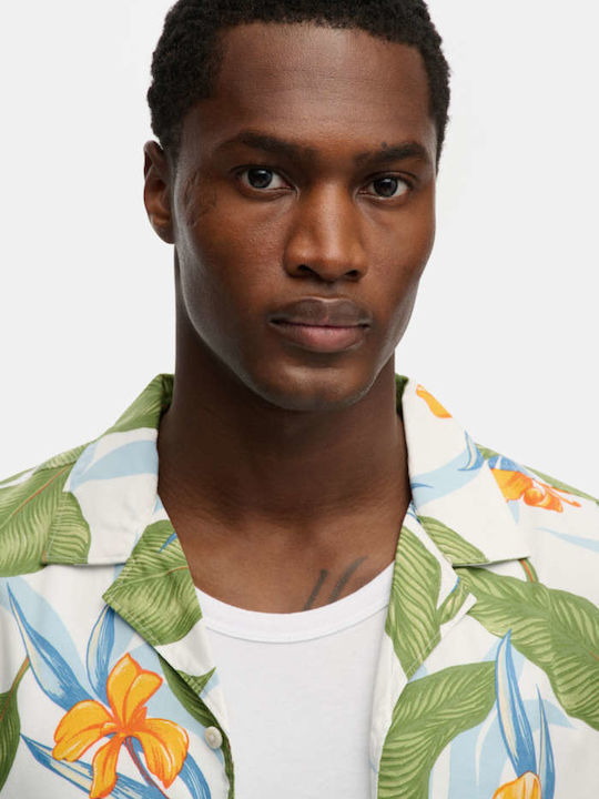 Hawaiian Print Short Sleeve Shirt Floral Hawaiian Print