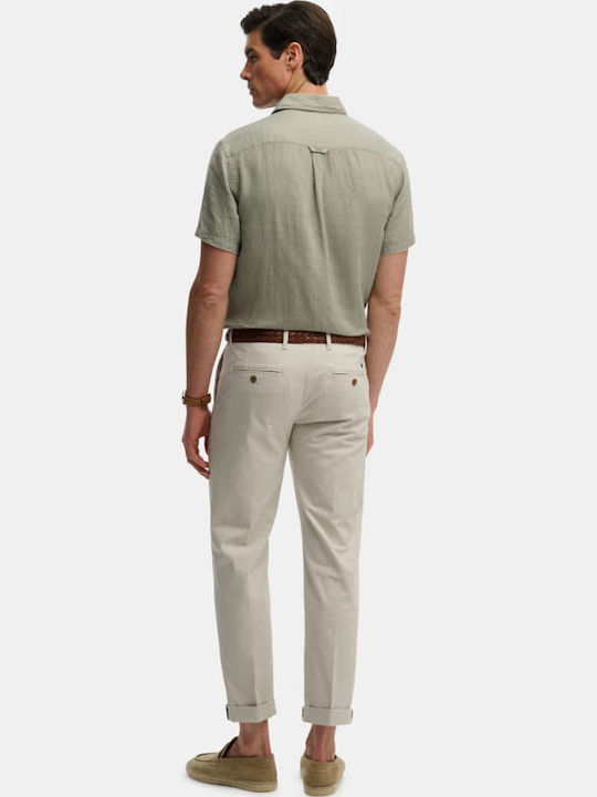 Elastic White Chino Trousers