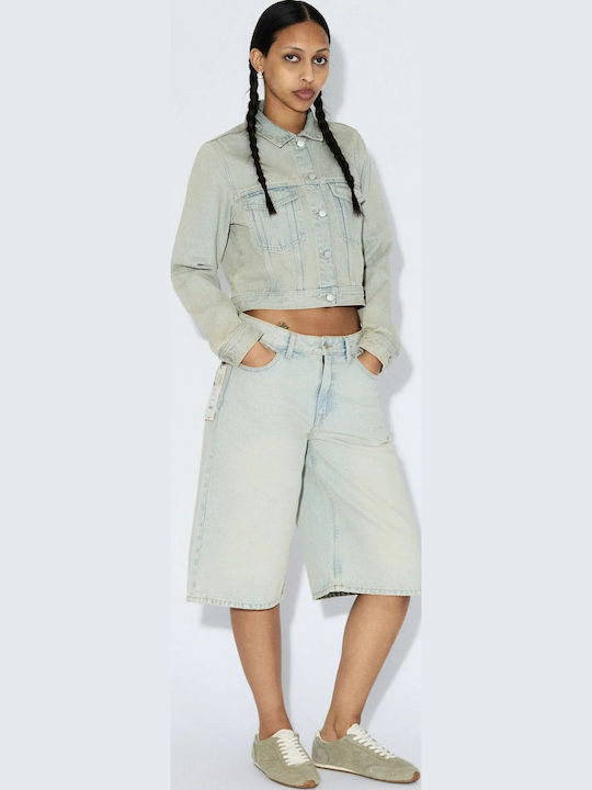 Bree Women's Jean Bermudas Stream Pale Vintage Worn