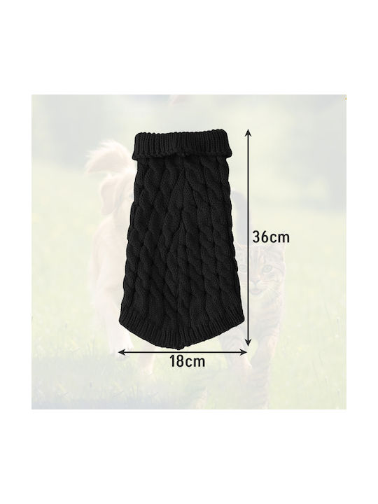 Pet Vest Leash Hole Size L 36 X 18 Cm Black