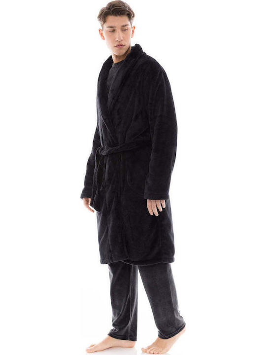 Ulisse Robe De Iarnă Pentru Bărbați Neagră