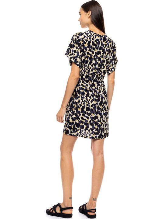 Pink Label Women's Beachwear Caftan Yellow Leopard