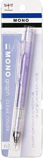 Tombow Dpa-139f Mechanical Pencil Monograph Clear Purple 0.3 Mm 4901991062953