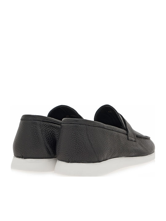 Leather Men's Loafers in Black Colour