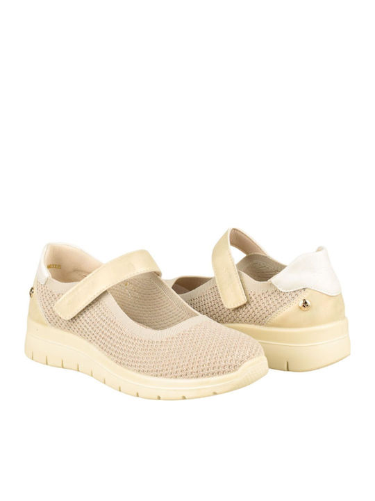 Ανατομικά Γυναικεία Slip-On Πάνινα Μπεζ