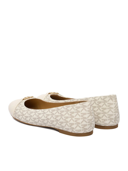 Flat Women's Ballerina Shoes in White Colour