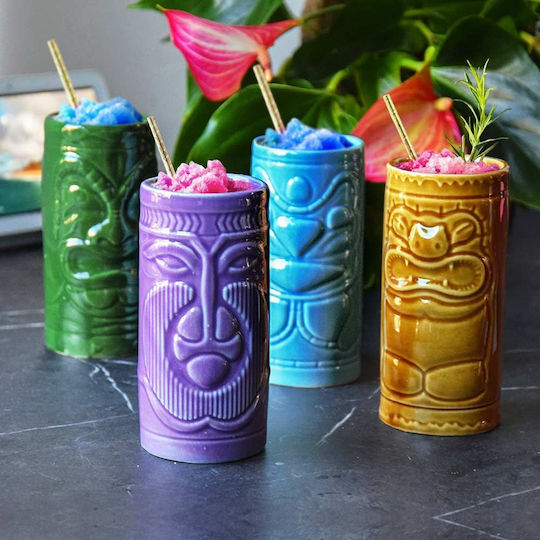 Mikamax Set 4 Tiki Becher Tropische Cocktails Mm04070